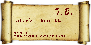 Talabér Brigitta névjegykártya