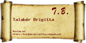 Talabér Brigitta névjegykártya